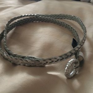 silver braided belt