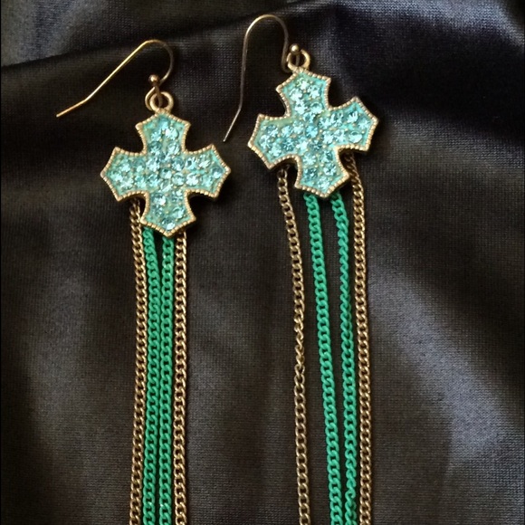 Teal Earrings