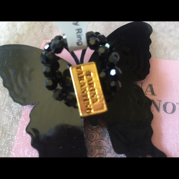 Tarina Tarantino black butterfly ring - Picture 2 of 2