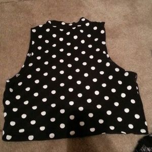 Polka dot cropped top