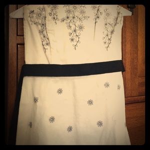 Strapless white dress!