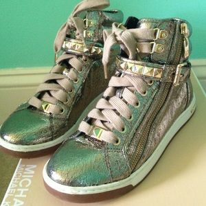 Michael Kors champagne studded high top