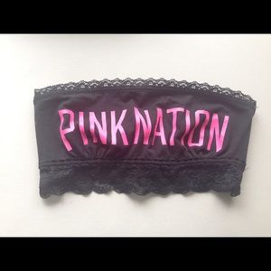 VS Pink black bandeau bra