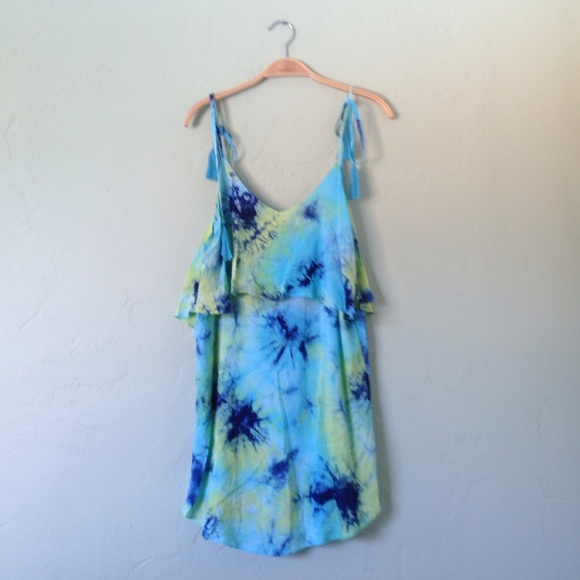 Mermaid Aqua Tie Dye Dress Beach Cover Up