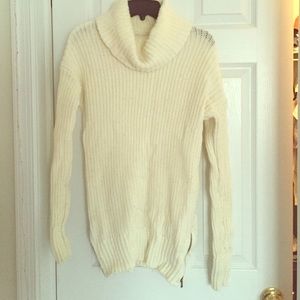 American Eagle Cream Cowl Neck Sweater