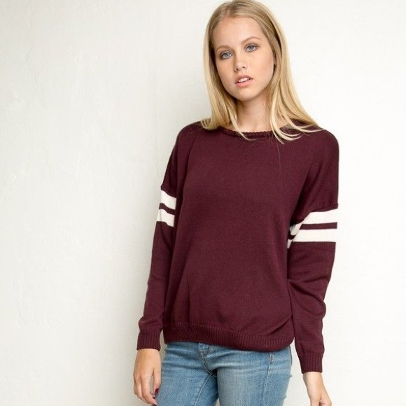 Brandy Melville Maroon Veena Sweater