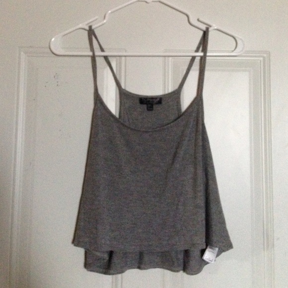 Topshop Tops - Topshop gray spaghetti strap tank top