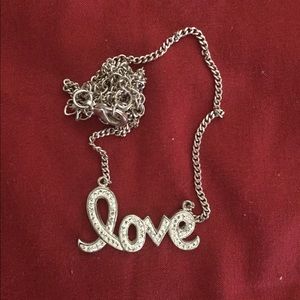Sterling silver "Love" necklace