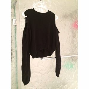 Forever 21 Cold Shoulder-Style Cropped Sweater