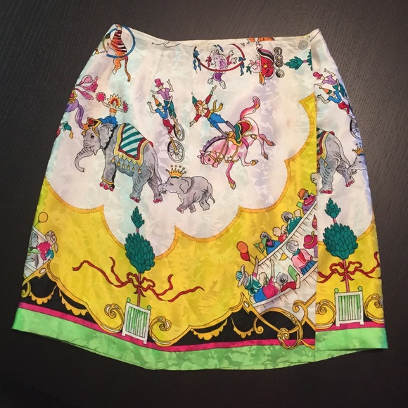 Silk circus in paradise wrap skirt