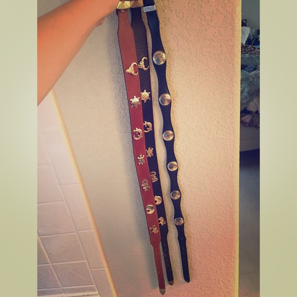 Set of three western belts
