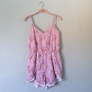 Pink Floral Romper Playsuit