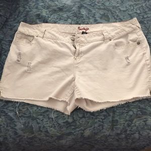 Amethyst Khaki Cut Off Shorts PLUS SIZE