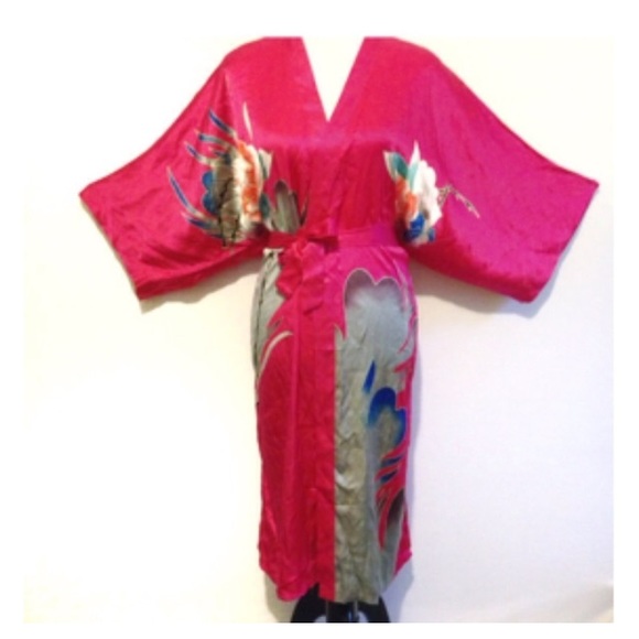 Qianwei Other - Pink Silk Nightie and Robe