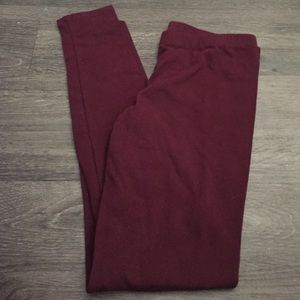 Maroon leggings