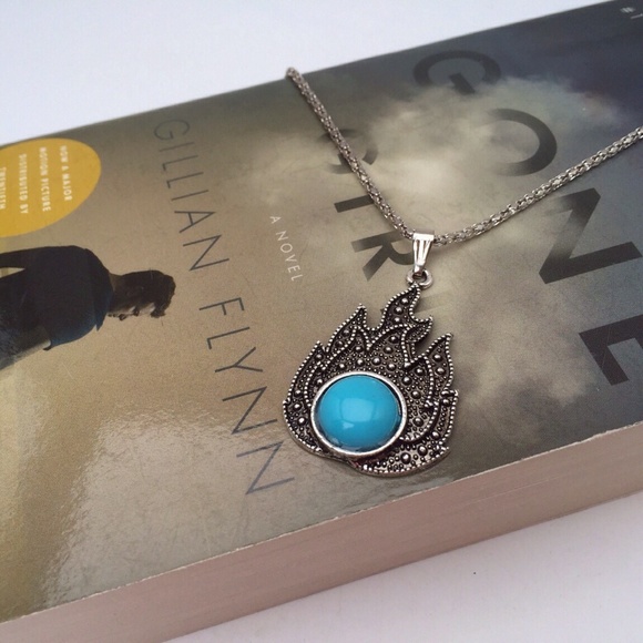 Boutique Jewelry - Turquoise Blue Flame Necklace