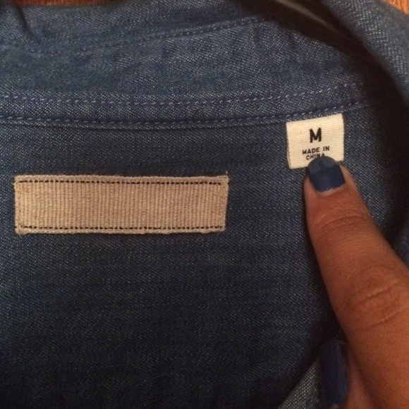 Chambray button down top. - Picture 2 of 3