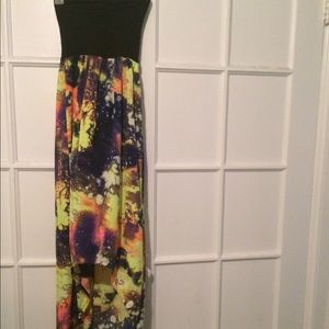 Gorgeous hi-low Galaxy maxi dress