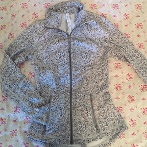 Lululemon grey floral jacket size 2