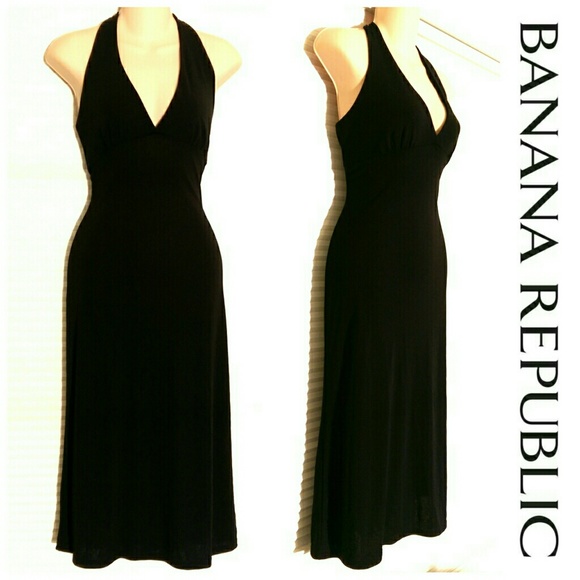 Banana Republic Dresses & Skirts - 🆕 Banana Republic Black Halter Dress size small