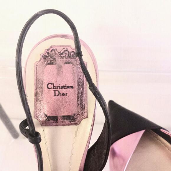 Christian Dior defile blk pink metallic heels sz39 - Picture 3 of 4
