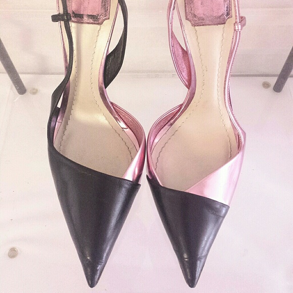 Christian Dior defile blk pink metallic heels sz39 - Picture 4 of 4