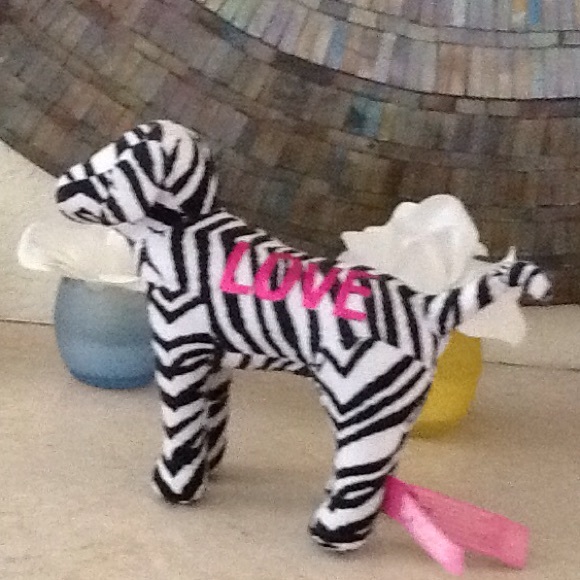 Pink zebra dog