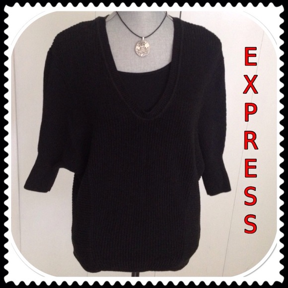 Express black oversized sweater.
