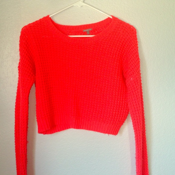 Hot pink cropped sweater