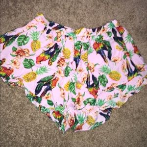 Pink embellished shorts