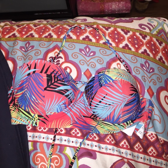 floral bikini top