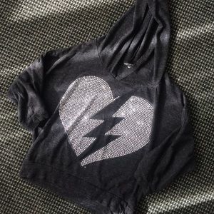 wet seal hooded crop