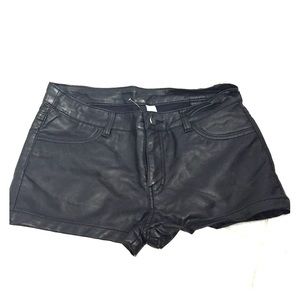 H&M Divided faux leather shorts