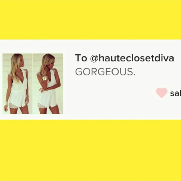 *Reserved* Gorge White Romper - Picture 3 of 4