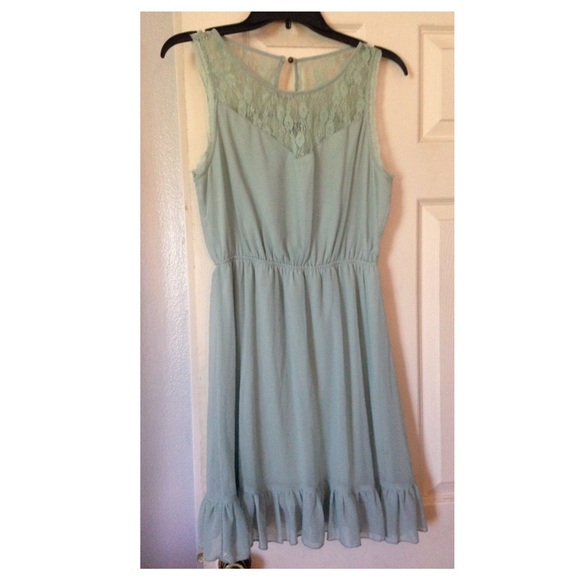 Mint lace dress