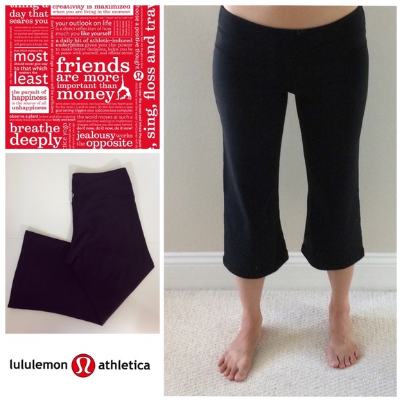 lululemon athletica Pants - Lululemon Black Flare Crops
