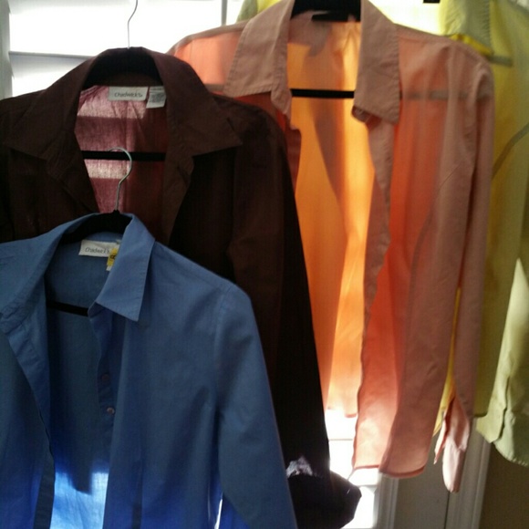 Button down , long sleeve work tops great for suit