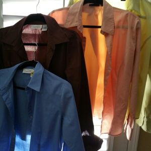 Button down , long sleeve work tops great for suit