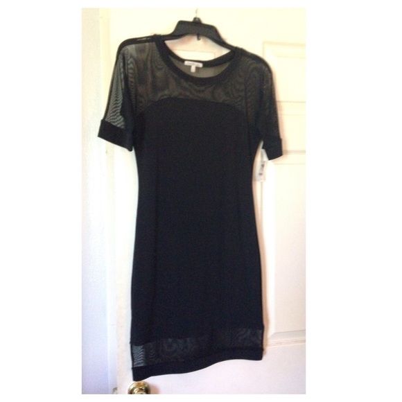 Charlotte Russe sheer top and bottom trim dress