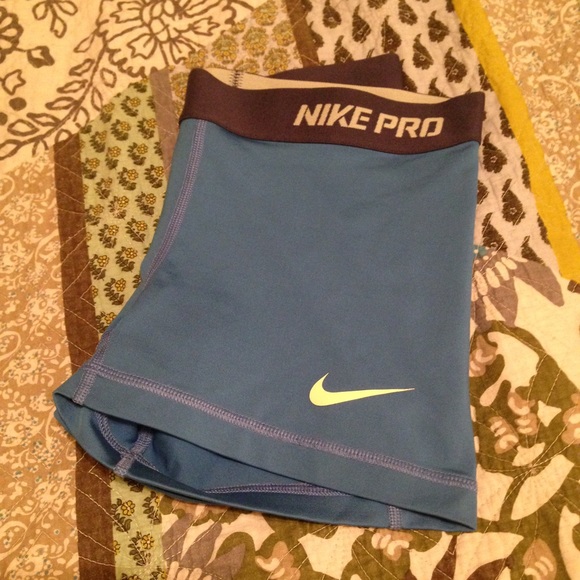 Blue Nike Pro Shorts