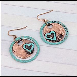 Heart Circle Earrings