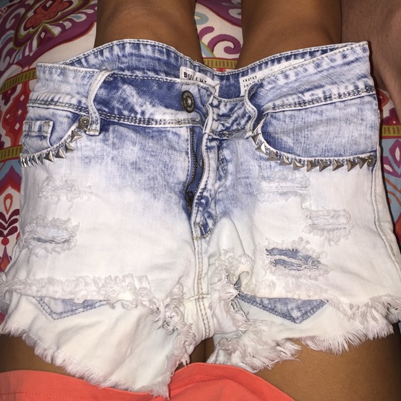 frayed ombré shorts