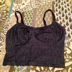 Free People Denim Bralette