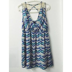 Forever 22 Blue/Purple/White Summer Dress