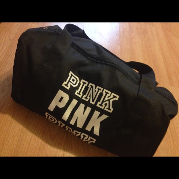 Pink duffle bag
