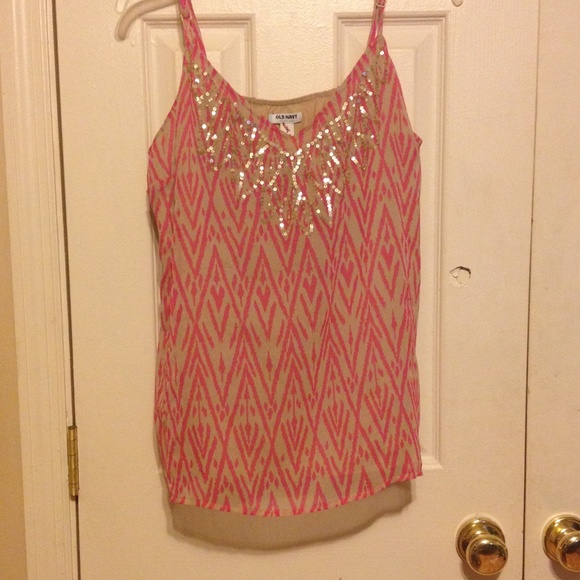 Chevron v-neck tank top.