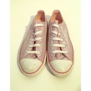 Pink/White Converse
