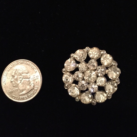 Vintage costume Crystal Button