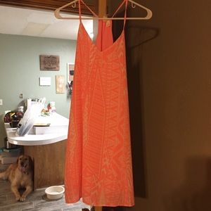 Pink and white patterned dress from Francesca's