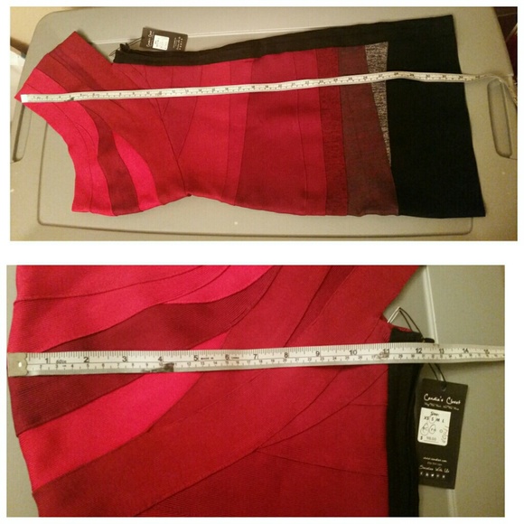 Red & Black Ombre Bandage Dress <SOLD> - Picture 2 of 4